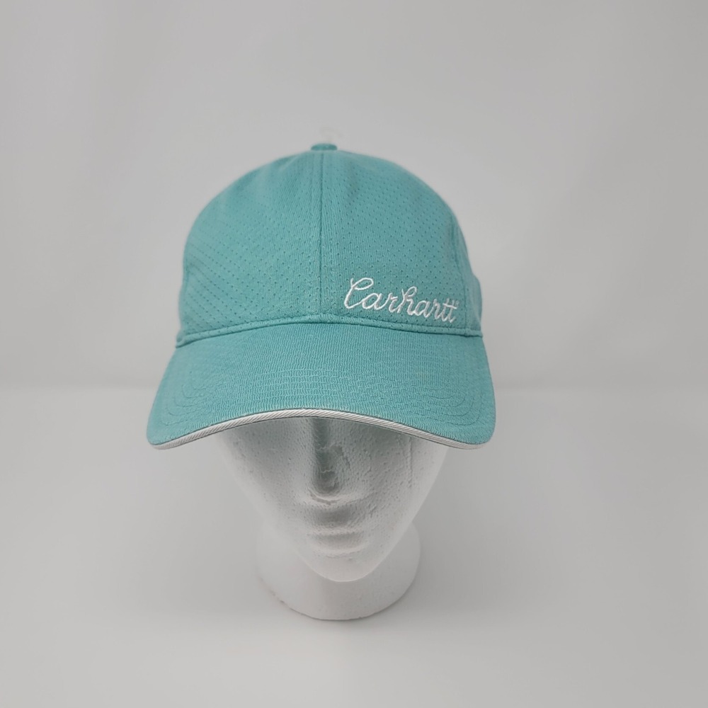 Carhartt Script Adjustable Hat Light Blue Outdoor‎ Baseball Mom Workwear Cap
